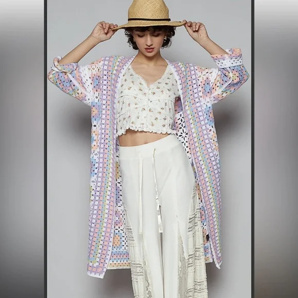 POL Multicolor Crochet Cardigan - Picture 2 of 4